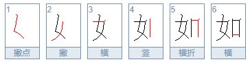 如的笔画