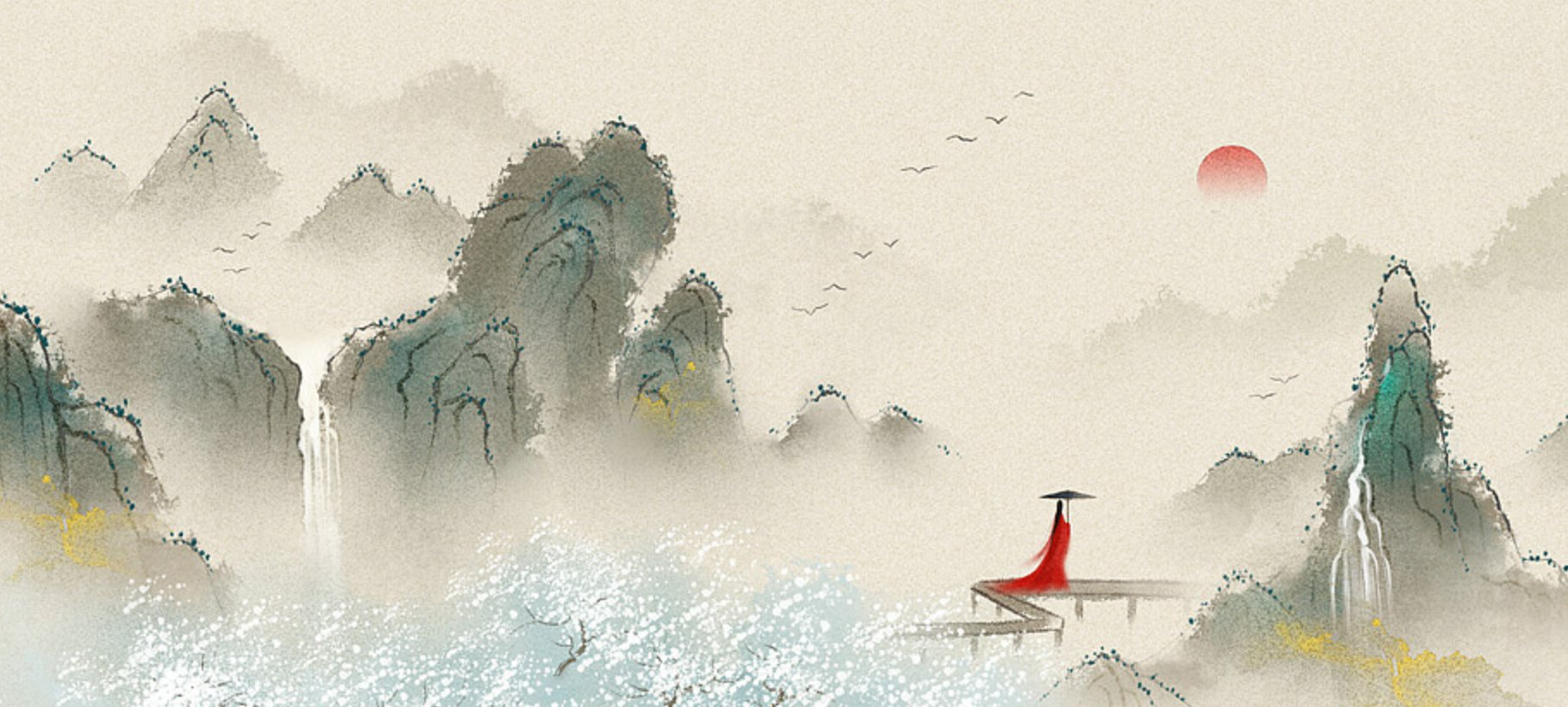 “行至水穷处，坐看云起时”，这句诗是什么意思？有怎样的意境？