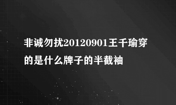 非诚勿扰20120901王千瑜穿的是什么牌子的半截袖