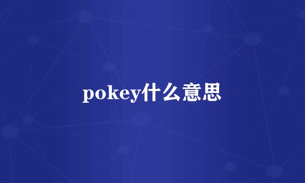 pokey什么意思