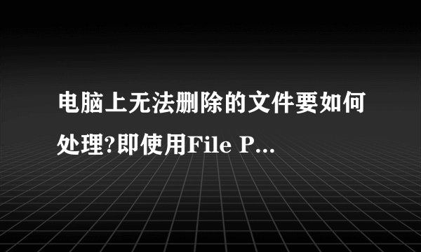 电脑上无法删除的文件要如何处理?即使用File Pulverizer也无法删除的文件