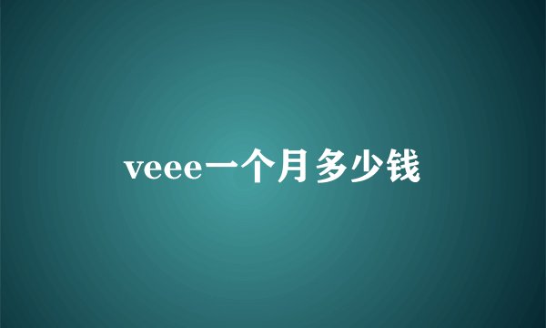 veee一个月多少钱