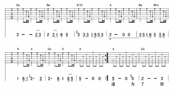 《知道不知道》吉他谱c调是什么？