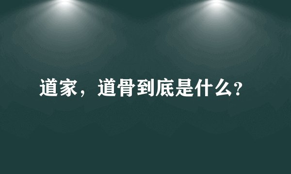 道家，道骨到底是什么？