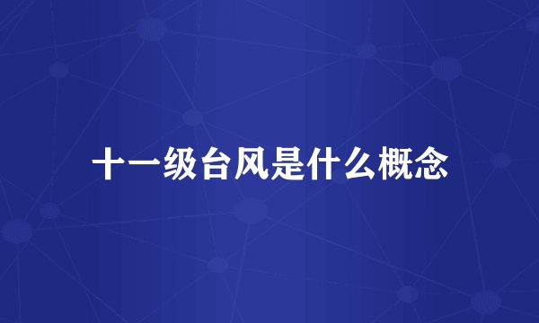 十一级台风是什么概念