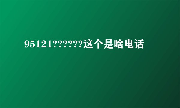 95121??????这个是啥电话