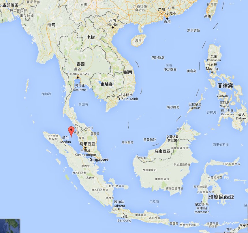 马六甲海峡地图