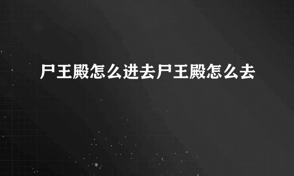 尸王殿怎么进去尸王殿怎么去