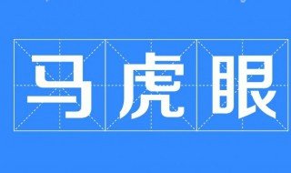 马虎眼什么意思 马虎眼出自哪里