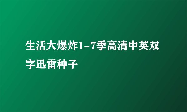生活大爆炸1-7季高清中英双字迅雷种子