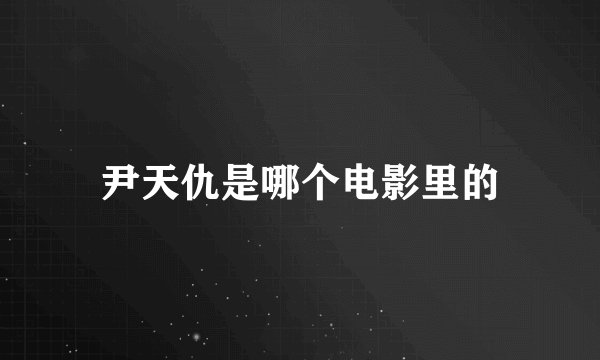 尹天仇是哪个电影里的