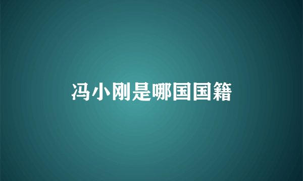 冯小刚是哪国国籍