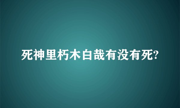 死神里朽木白哉有没有死?