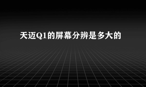 天迈Q1的屏幕分辨是多大的