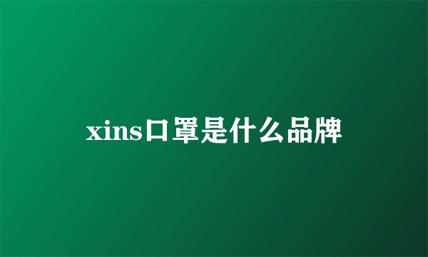 xins口罩是什么品牌