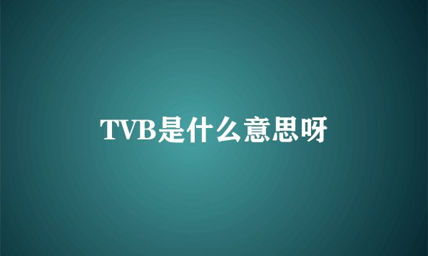 TVB是什么意思呀