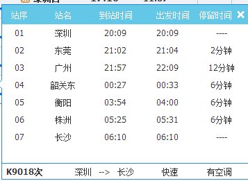 深圳一长沙k9018次火车到长沙需几个小时