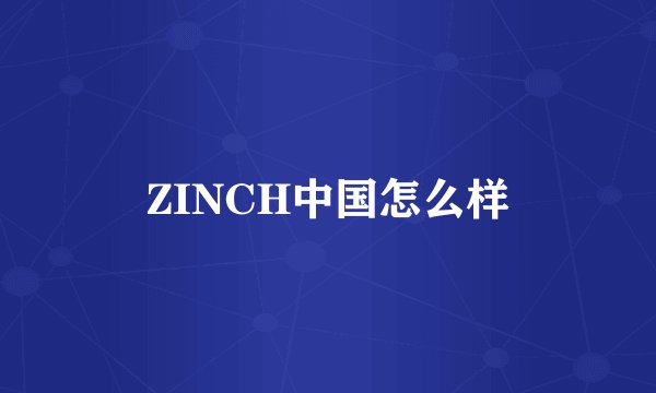 ZINCH中国怎么样