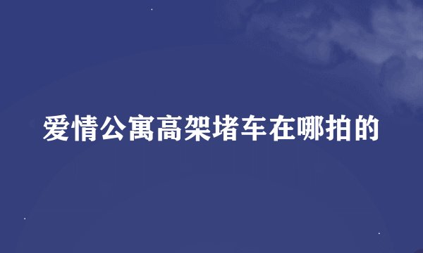 爱情公寓高架堵车在哪拍的