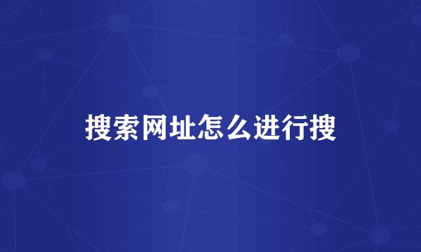 搜索网址怎么进行搜