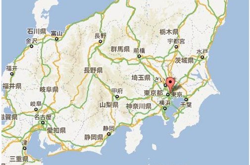 日本东京的地理坐标？