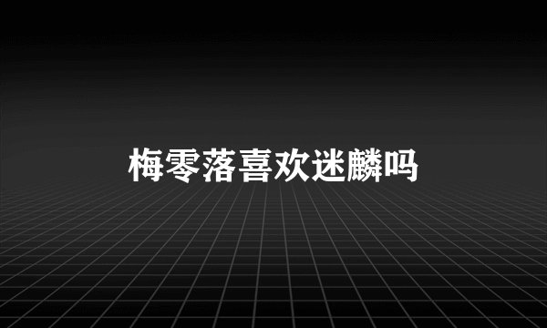 梅零落喜欢迷麟吗