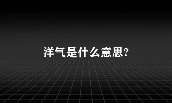 洋气是什么意思?
