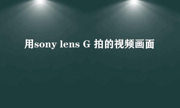 用sony lens G 拍的视频画面
