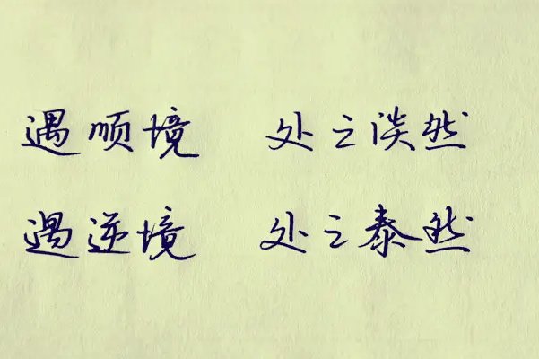 淡然处之的意思