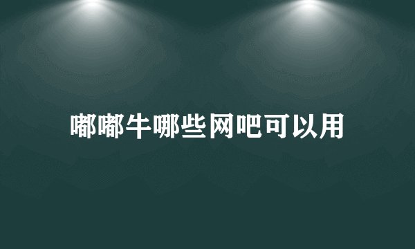 嘟嘟牛哪些网吧可以用