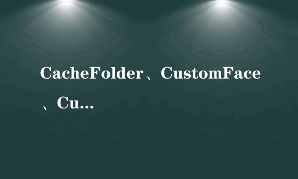 CacheFolder、CustomFace、CustomFaceRecv、SpaceFile、UserHead分别是什么意思？——急！！