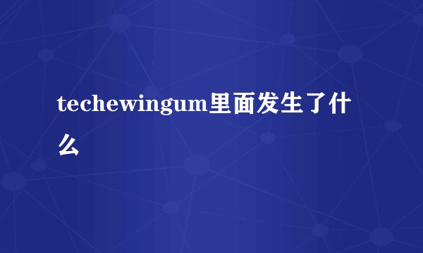 techewingum里面发生了什么