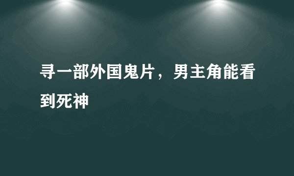 寻一部外国鬼片，男主角能看到死神