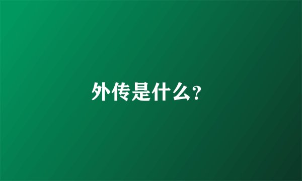 外传是什么？