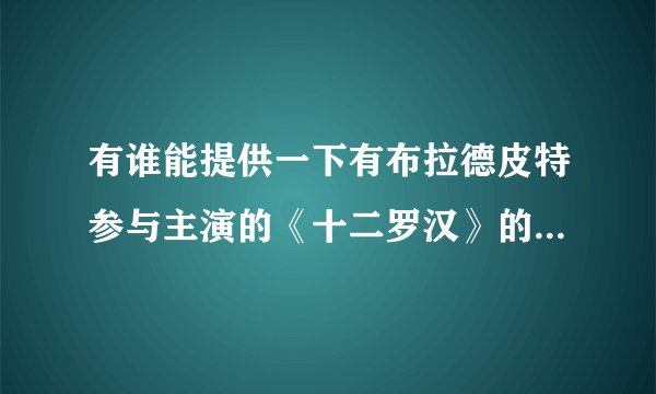 有谁能提供一下有布拉德皮特参与主演的《十二罗汉》的有效下载网址，谢谢
