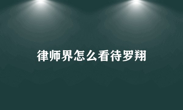 律师界怎么看待罗翔