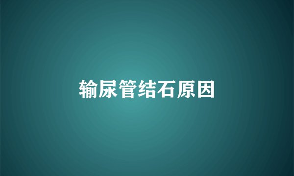 输尿管结石原因