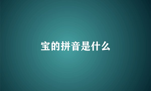 宝的拼音是什么