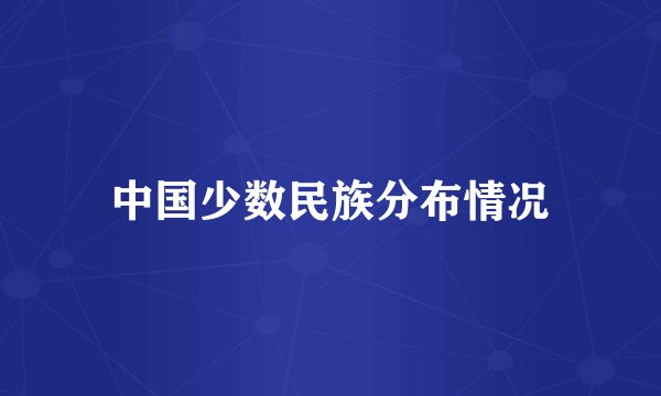中国少数民族分布情况