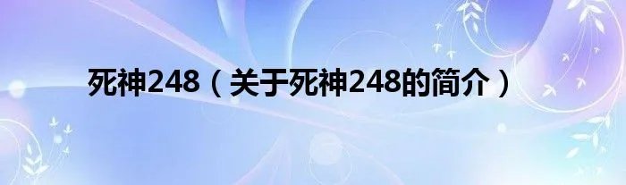死神248（关于死神248的简介）