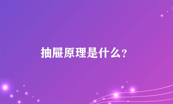 抽屉原理是什么?