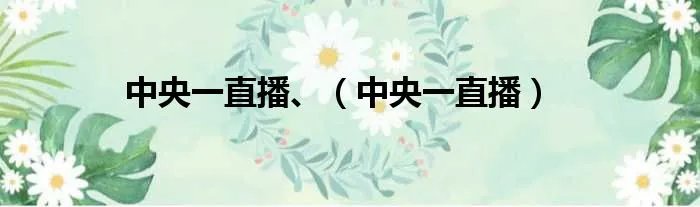 中央一直播、（中央一直播）