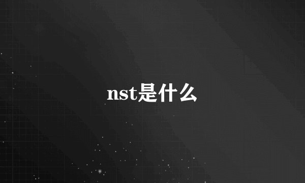 nst是什么