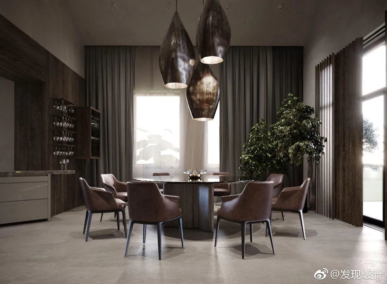 BROWN EYES 棕木+灰 绿植环绕住宅空间 | Ser...