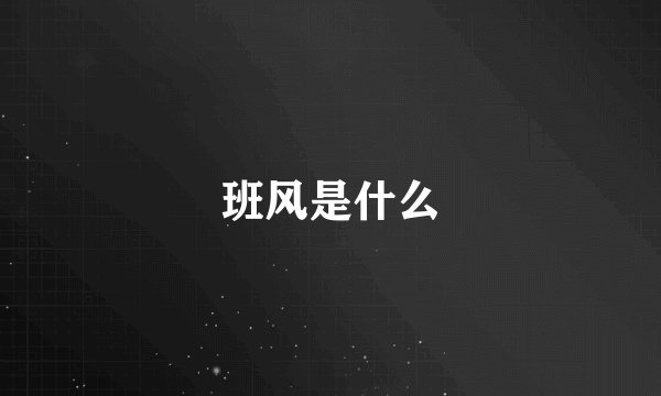班风是什么