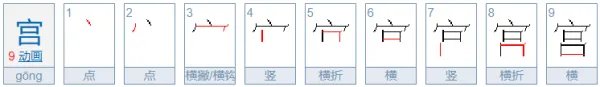 宫的拼音和组词怎么写的