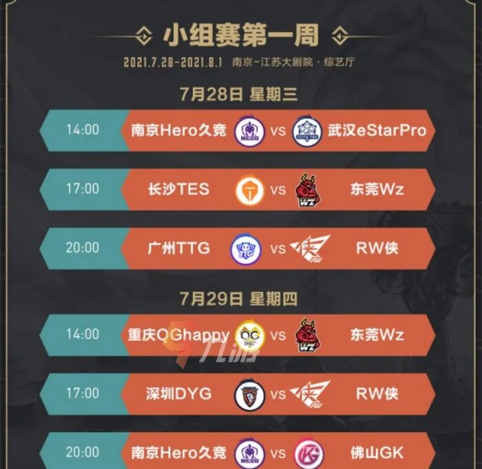 王者荣耀世界冠军杯2021赛程表 赛程表一览