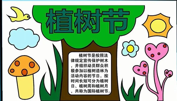 2021植树节手抄报一等奖 312植树节手抄报