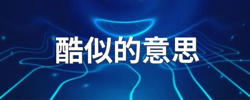 酷似的意思 词语酷似的意思