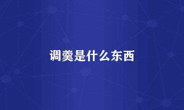 调羹是什么东西